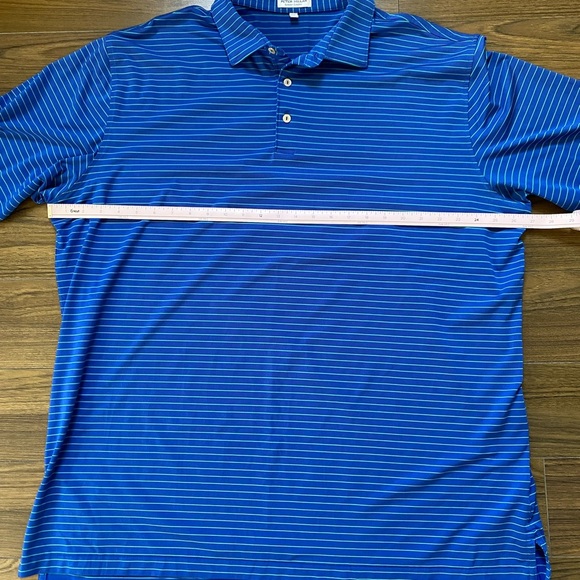 Peter Millar Summer Comfort Navy Striped Polo Shirt xxl - Picture 9 of 12
